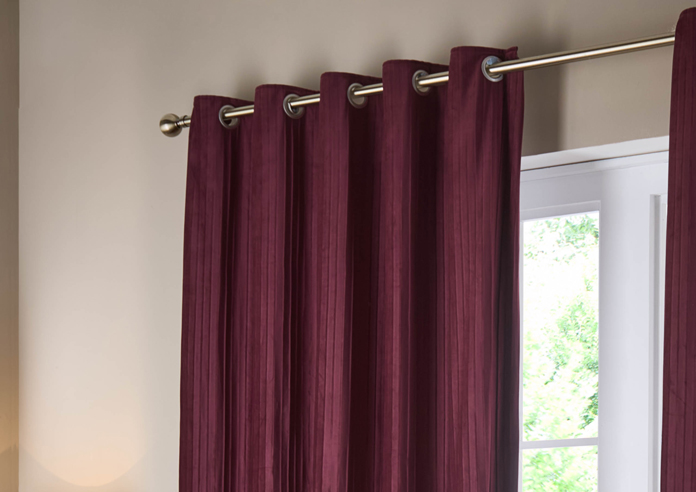 Corinthian Eyelet, Merlot - Ready Made Curtains - Image 9